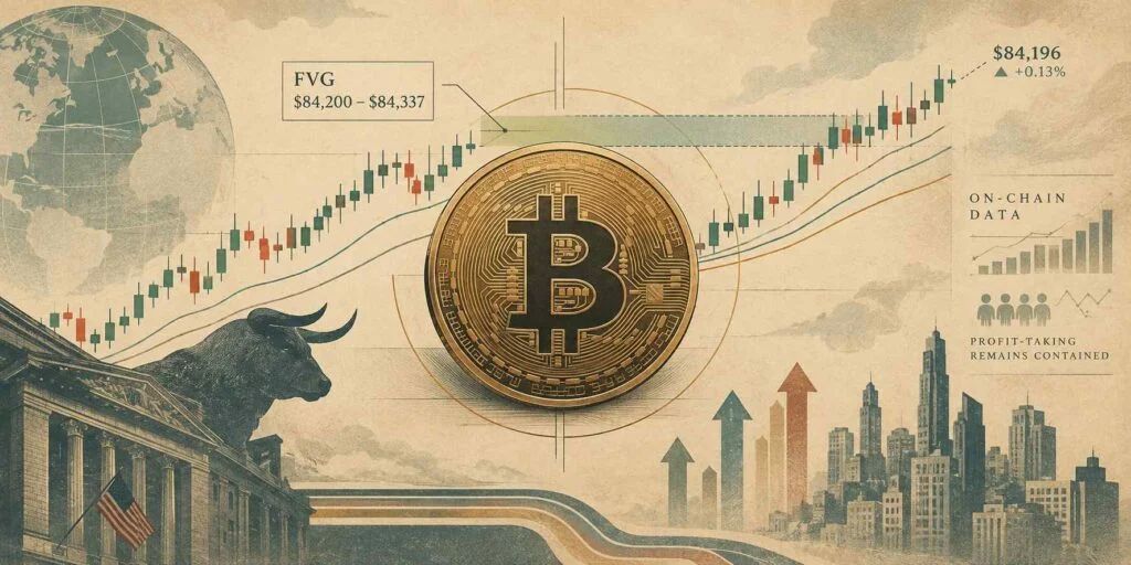 Bitcoin (BTC) Price Today: BTC Holds Uptrend as $84K FVG Shapes Intraday Setup
