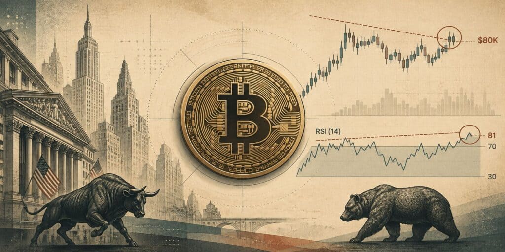Bitcoin (BTC) Price Prediction: Hidden Weekly RSI Divergence Warns of Pullback as BTC Tests $80K