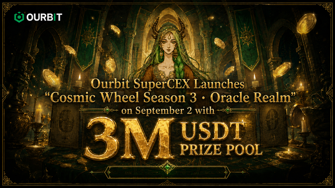 Ourbit SuperCEX Launches "Cosmic Wheel Season 3. Oracle Realm" on September 2 with 3M USDT Prize Pool