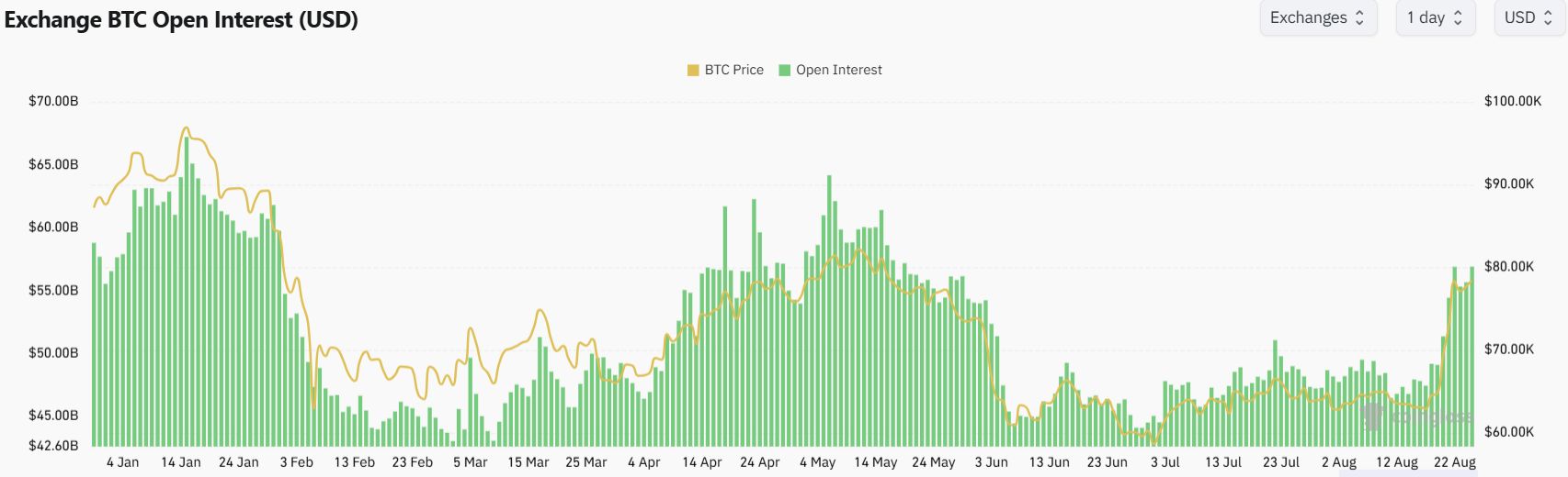 Kripto para borsası BTC açık pozisyon miktarı