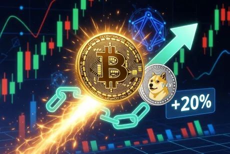 Bitcoin rompe resistencia clave y abre camino a un posible salto del 25 % para Dogecoin
