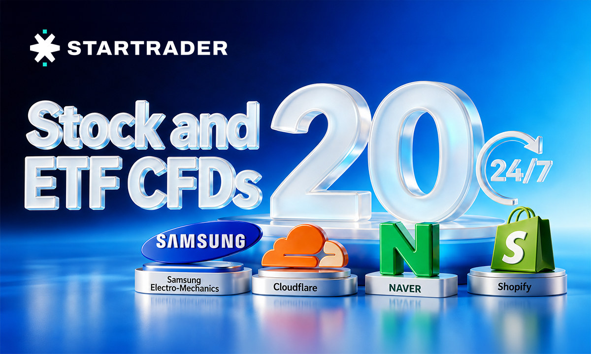 STARTRADER Adds 20 Stock and ETF CFDs to Its 24/7 Trading Range