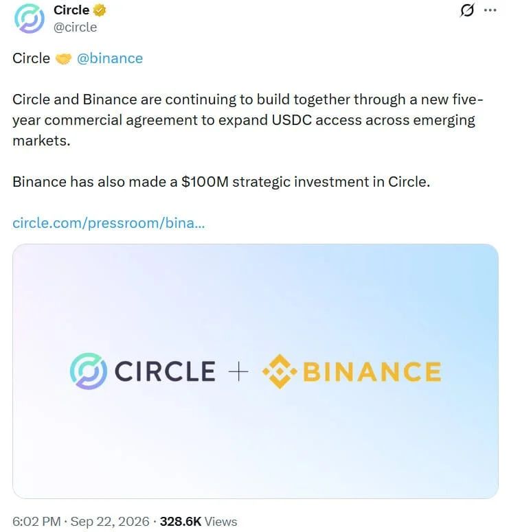 BNB Circle partnership news announcement