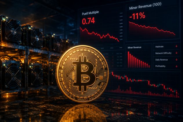 Bitcoin Puell Multiple Falls To 0.74 As Miner Revenue Slides