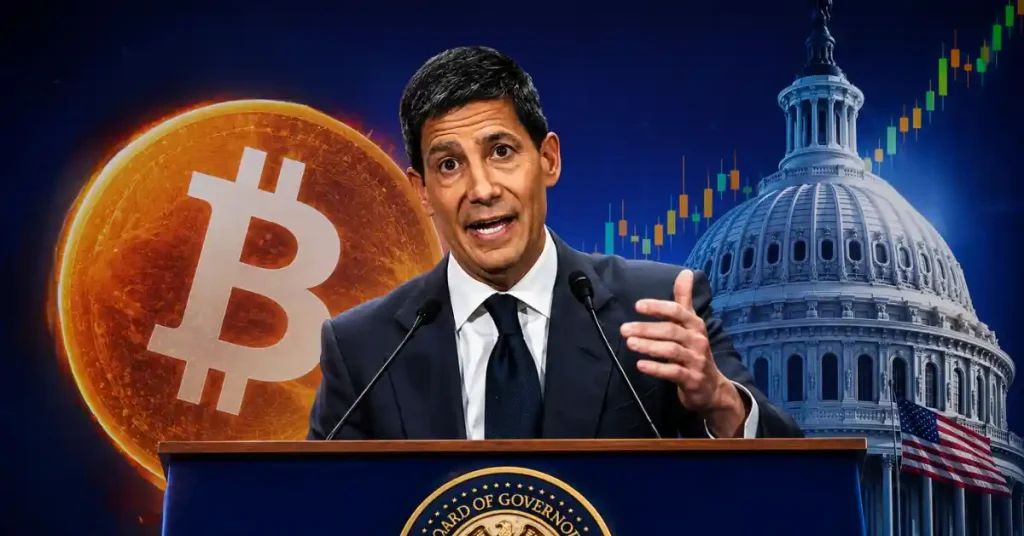 Bitcoin Drops 3% Amid Kevin Warsh’s Jackson Hole Hawkish Speech