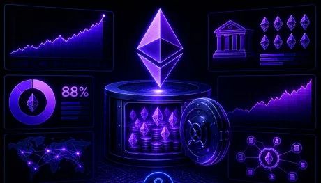 Ethereum se mantiene estable mientras Bitcoin domina: Bitmine apuesta $451 M en staking y controla el 88 % de sus fondos