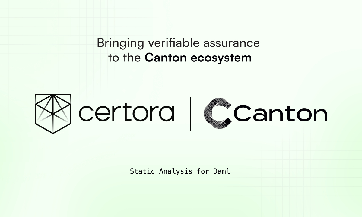 Certora Wins Canton Foundation Grant to Enable Trust in Multi-Party Systems