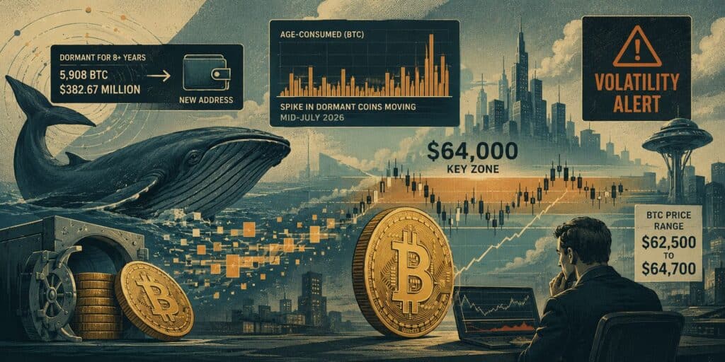 Bitcoin (BTC) Price Prediction: Dormant Whale Activity Sparks Volatility Alert as BTC Hovers Near $64K