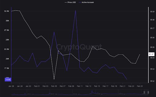 XRP Active addresses