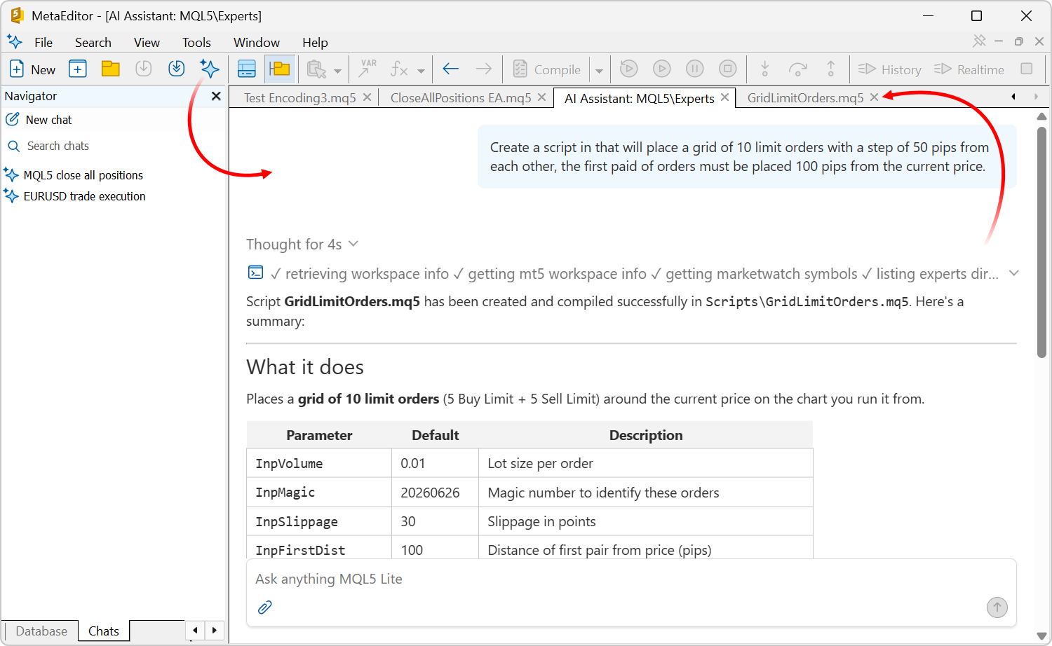 Peça à IA para escrever um script para você
