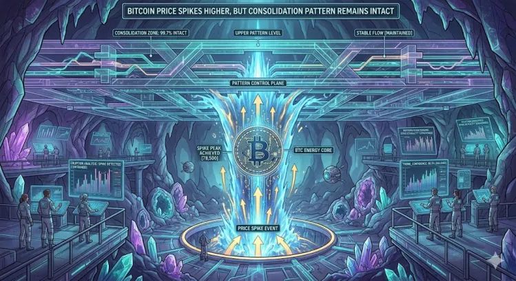 Bitcoin Price Spikes Higher, But Consolidation Pattern Remains Intact