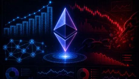 Ethereum bajo $2,100: récord de staking, actividad on‑chain mínima y presión de derivados