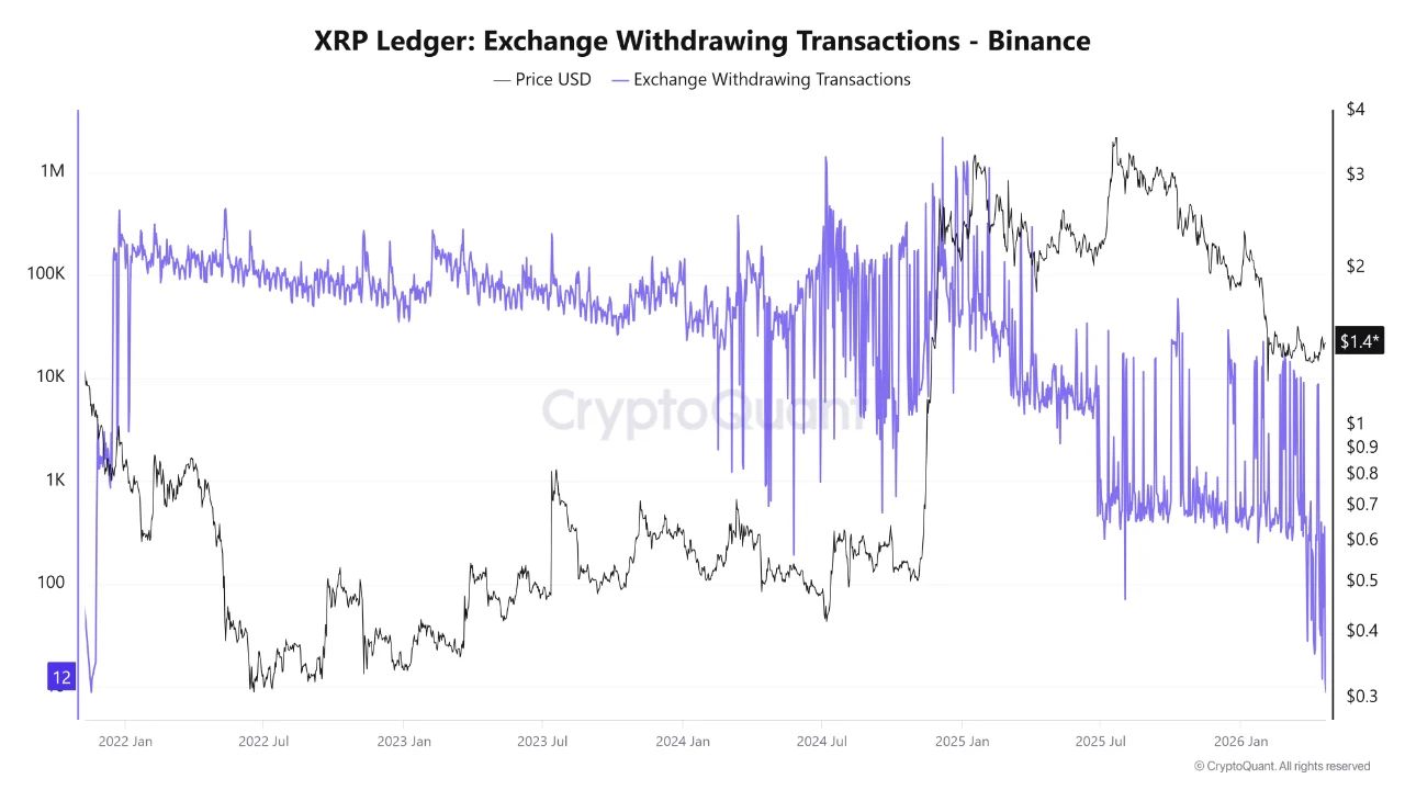 XRP Ledger: Exchange Withdrawing Transactions | Source: CryptoQuant