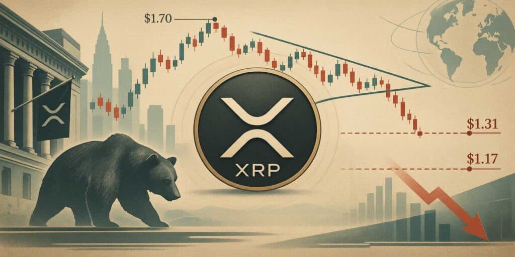 XRP Price Today: Bearish Triangle Breakout Puts $1.31 and $1.17 Support in Focus