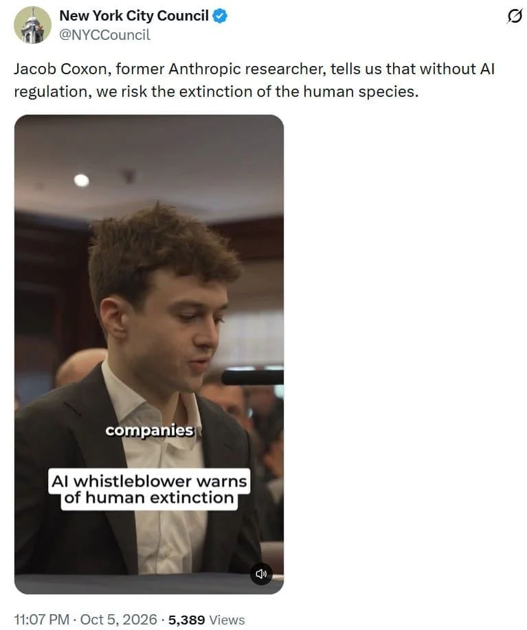 Coxon recognizes AI’s potential economic, scientific, and medical benefits