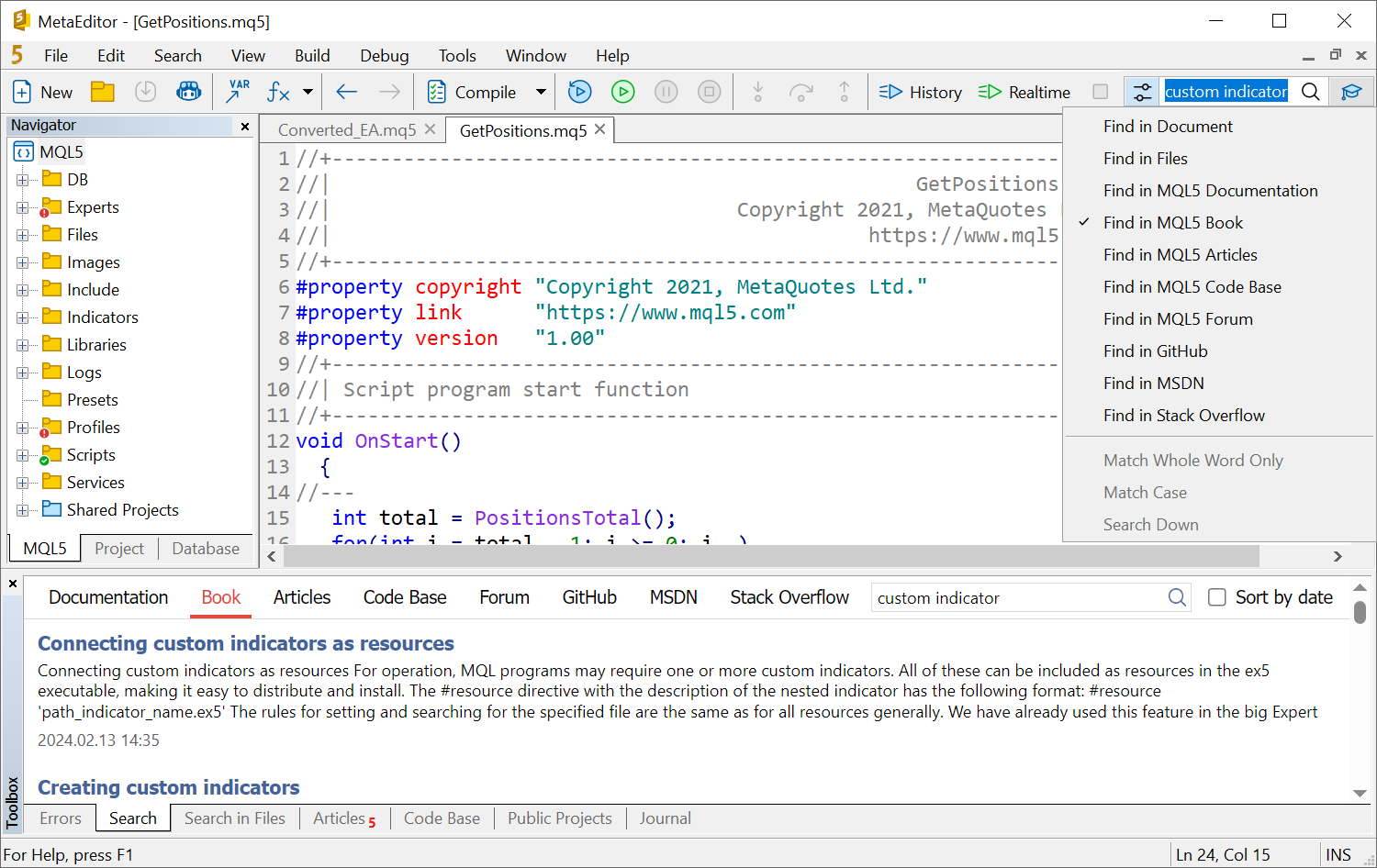 MetaTrader 5 build 4230：ビルトインアプリケーションの増加とONNXサポートの拡張