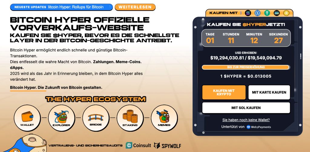 Bitcoin Hyper Presale Oktober 2025 Solana