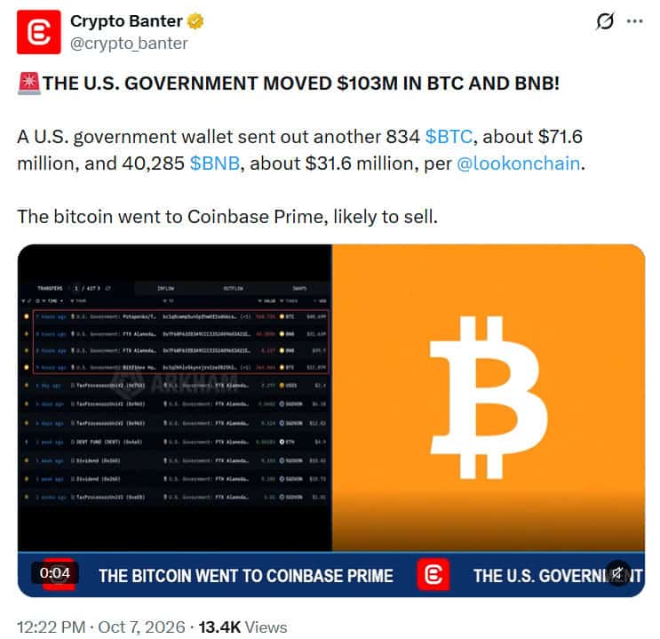Coinbase Prime transfers typically reflect custody management