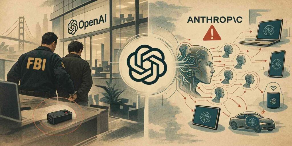 FBI Arrests OpenAI Employee as Anthropic Warns of Self-Replicating AI Spreading to Smart Devices