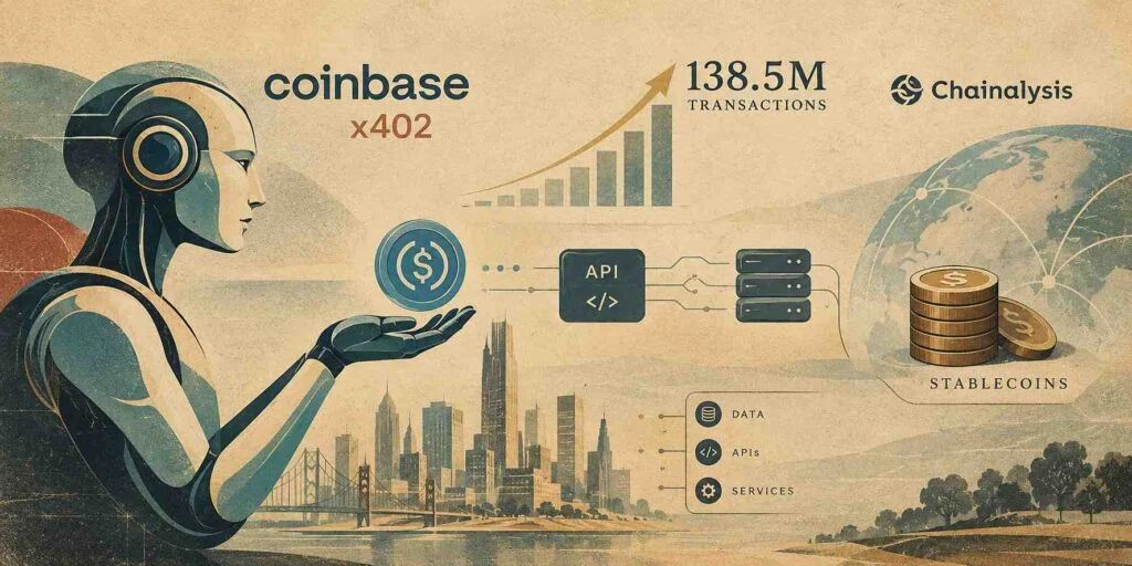 Coinbase’s x402 Records 138.5M Transactions: Chainalysis Shows AI Agents Reshaping Crypto Payments