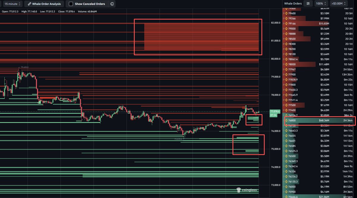 Bitcoin Order Book Data | Source: Coinglass