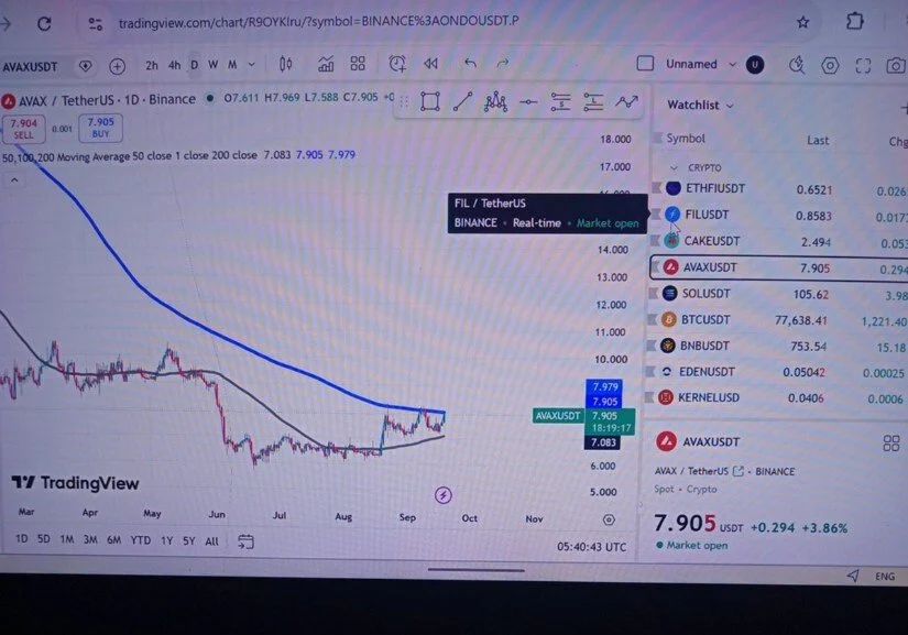 $8-$8.20 Becomes the Next Major AVAX Resistance