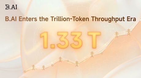 B.AI rompe récord de 1,33 billones de tokens diarios y lidera la capa de asentamiento global para agentes de IA
