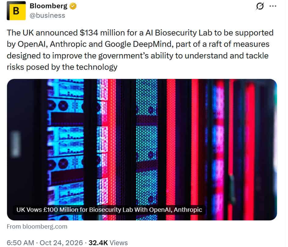 OpenAI, Anthropic, and Google DeepMind Join UK’s New AI Biosecurity ...
