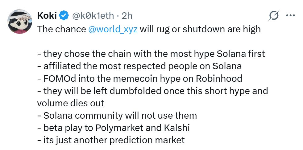 Will World rug or shutdown
