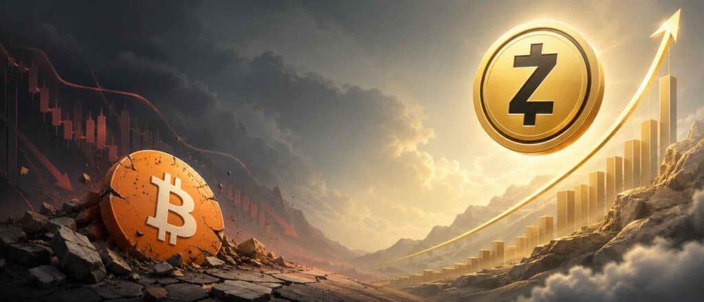 ZCash Soars while Bitcoin Crashes as Saylor and a Quantum Scare Test the Cycle