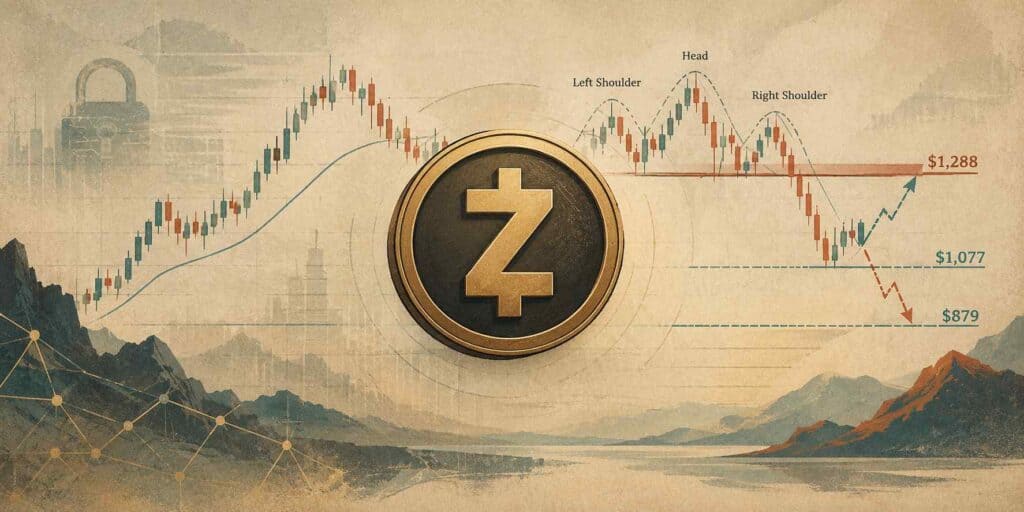 Zcash (ZEC) Price Prediction: Relief Rally Faces $1,288 Resistance as Head-and-Shoulders Pattern Signals Correction Risk