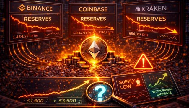 Ethereum Reserves Are Collapsing Across Major Exchanges –  Learn What It Signals