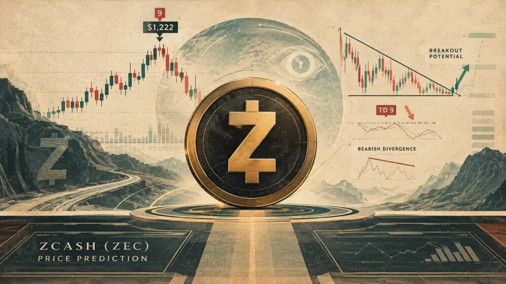 Zcash (ZEC) Price Prediction: TD9 Sell Signal and Bearish Divergence Raise Risk of a Sharp Pullback From $1,222