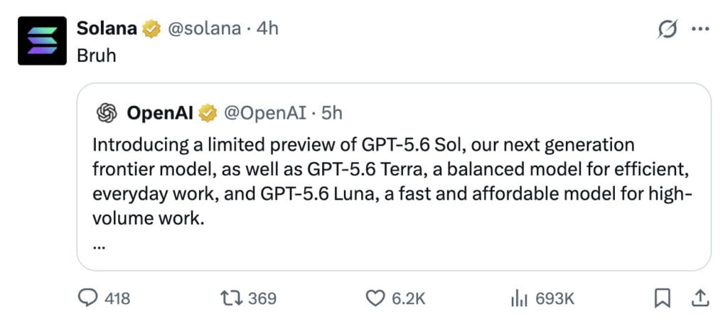 OpenAI released GPT-5.6 on Friday, and for the first time an American AI company shipped a frontier model under a government-managed access list. The flagship, called Sol, along with its mid-tier sibling Terra and the low-cost Luna, went out only to around 20 organizations whose names were individually cleared by the US government. 