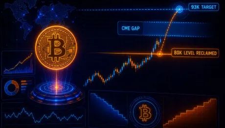 Bitcoin avanza a $82,000 y la brecha CME señala $93,000 como próximo objetivo