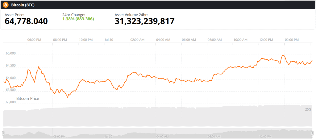 bitcoin btc live price chart