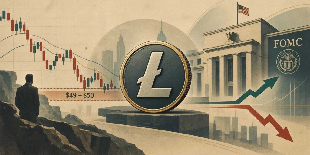Litecoin (LTC) Price Prediction: FOMC Decision Could Define LTC’s Breakout or Breakdown From $49