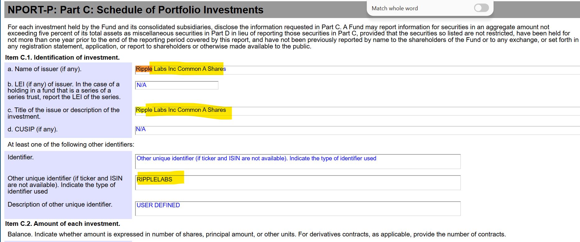 Kinetics Internet Portfolio ha reso nota una partecipazione azionaria diretta in Ripple Labs. Fonte: SEC