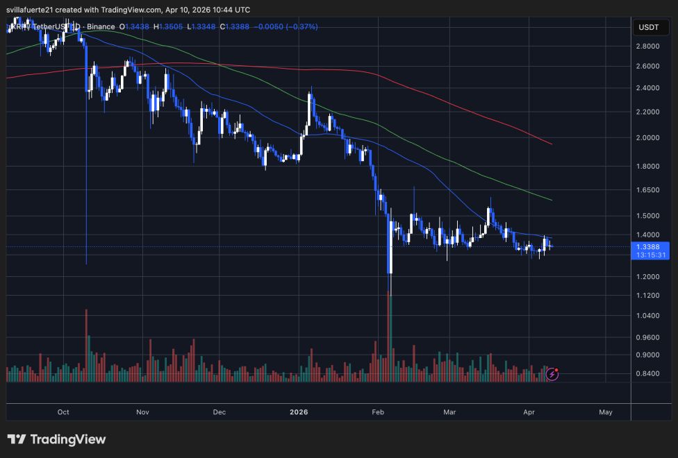 XRP consolidates below key level | Source: XRPUSDT chart on TradingView