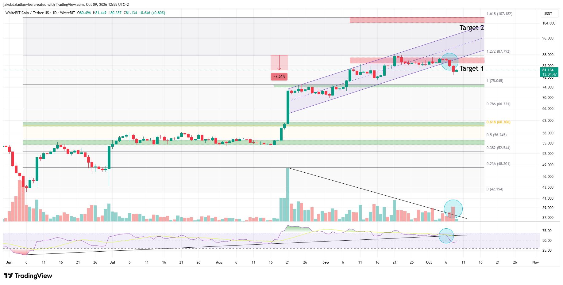 WBT日足チャート　出典： Tradingview