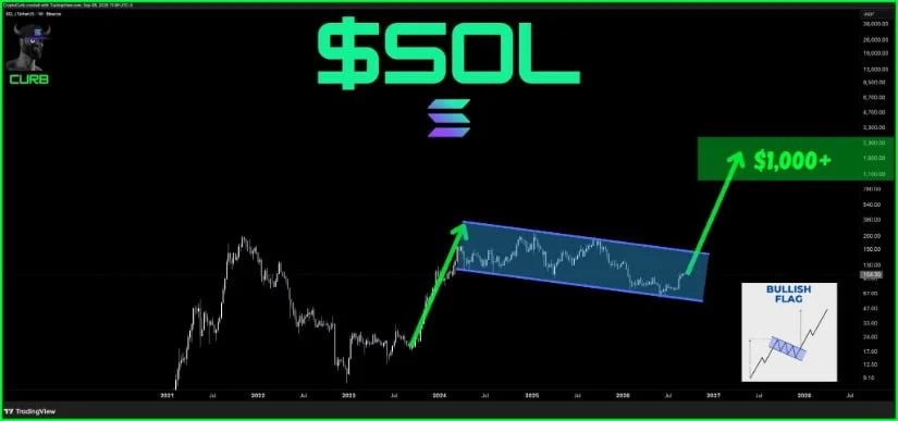 Bullish Pattern Flags a Long-Term Target