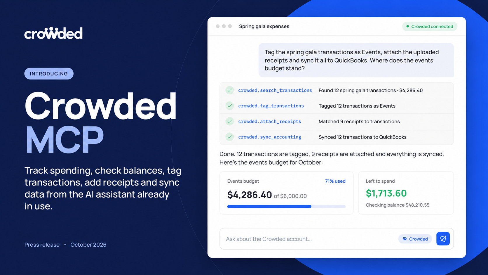 Crowded Launches Crowded MCP, Bringing Nonprofit Financial Operations Into ChatGPT and Claude