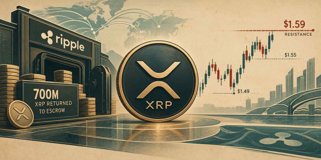 XRP Price Prediction: Ripple’s $700M Escrow Return Puts $1.59 Resistance in the Spotlight