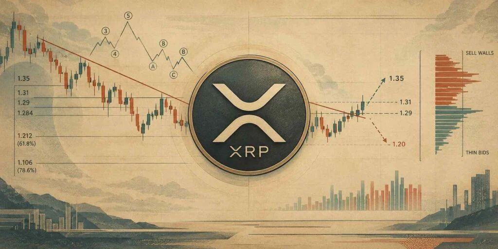 XRP Price Prediction: Elliott Wave Setup and Descending Trendline Breakout Offer Hope as XRP Tests $1.30