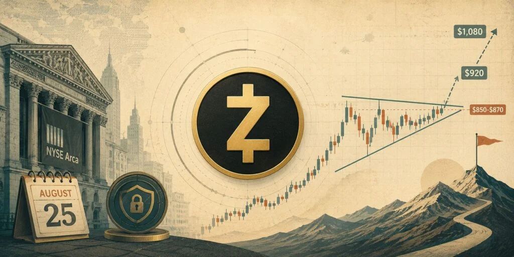 Zcash (ZEC) Price Prediction: Bullish Triangle Sets $920 and $1,080 Targets as ZEC Holds Near $850