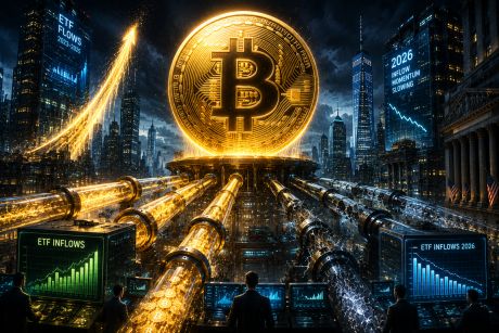 ETF Spot de Bitcoin: Ingresos netos acumulados en 2026 por debajo de 2024 y 2025