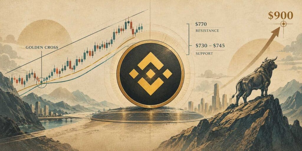 BNB Price Prediction: Golden Cross and Channel Breakout Put $900 in Sight