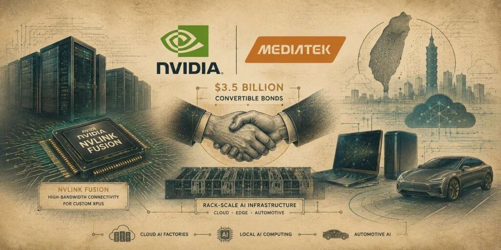 NVIDIA Invests $3.5 Billion in MediaTek to Expand AI Chip Partnership
